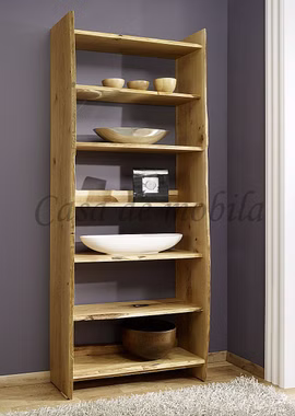 Standregal 80x189x30cm WOODLINE Eiche massiv natur geölt von Casademobila Goslar Standregal 80x189x30cm WOODLINE Eiche massiv natur geölt von Casademobila Goslar