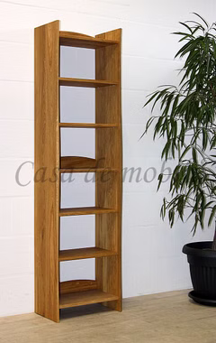 Massivholz Bücherregal mit baumkante 50x189x30cm WOODLINE Eiche massiv natur geölt, 538837 von Casademobila Goslar