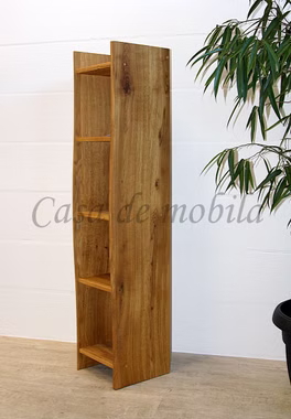 Schmaler regal mit Baumkante WOODLINE 30x142x30cm Eichenholz massiv natur geölt von Casademobila Goslar Schmaler regal mit Baumkante WOODLINE 30x142x30cm Eichenholz massiv natur geölt von Casademobila Goslar