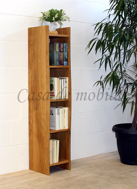 Büroregal schmal und niedrig mit baumkante 30x142x30cm WOODLINE Eiche massiv natur geölt von Casademobila Goslar Büroregal schmal und niedrig mit baumkante 30x142x30cm WOODLINE Eiche massiv natur geölt von Casademobila Goslar