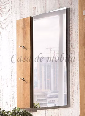 Garderobenspiegel 70x90x8cm WOODLINE Eiche massiv natur geölt von Casademobila Goslar