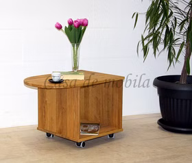 Rollwagen 69x45x46cm WOODLINE Eiche massiv natur geölt von Casademobila Goslar Rollwagen 69x45x46cm WOODLINE Eiche massiv natur geölt von Casademobila Goslar