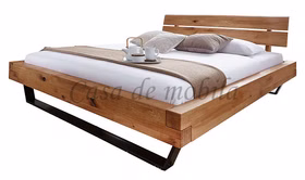 Bett mit Metallbeine schwarz 140x200 BE-0582 Wildeiche massiv natur geölt von Casademobila aus Goslar Bett mit Metallbeine schwarz 140x200 BE-0582 Wildeiche massiv natur geölt von Casademobila aus Goslar