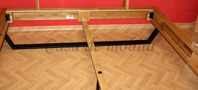 Holzbett mit Metallkufen 140x200 BE-0582 Wildeiche massiv natur geölt von Casademobila Goslar Holzbett mit Metallkufen 140x200 BE-0582 Wildeiche massiv natur geölt von Casademobila Goslar