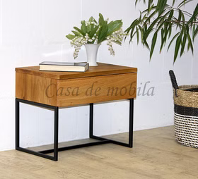 Massivholz Nachtschrank mit schublade Metallbeine Wildeiche massiv natur geölt Casademobila Goslar Massivholz Nachtschrank mit schublade Metallbeine Wildeiche massiv natur geölt Casademobila Goslar