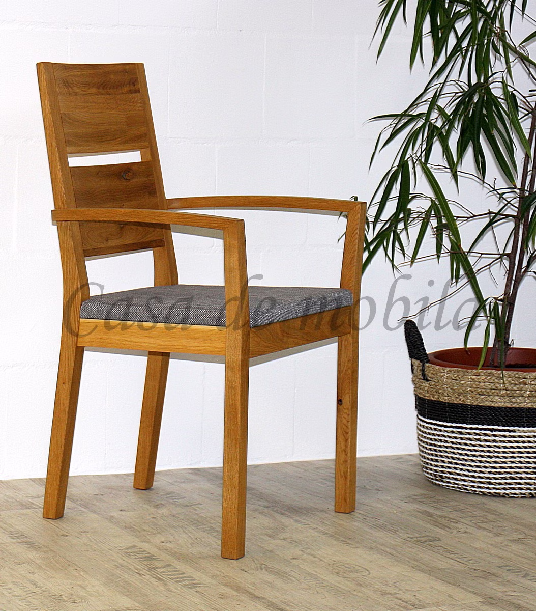 Echtholz EichePolsterstuhl SILENT 2 58x95x56cm geölt Stoffpolstersitz Wimmer casademobila Echtholz EichePolsterstuhl SILENT 2 58x95x56cm geölt Stoffpolstersitz Wimmer casademobila