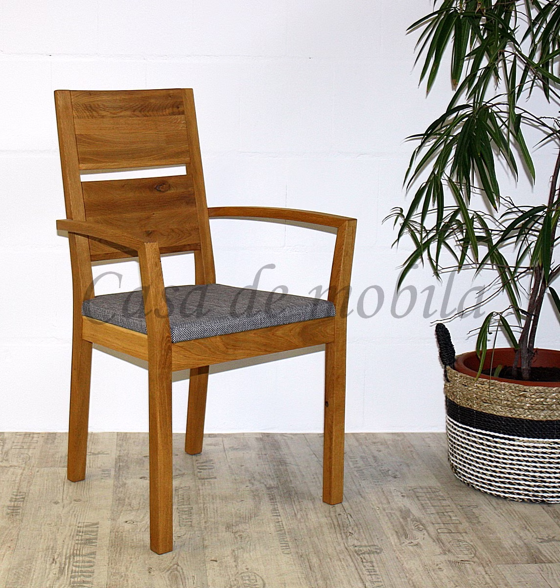 Vollholz Eiche Esszimmerstuhl SILENT 2 58x95x56cm geölt Stoffpolstersitz Wimmer casademobila Vollholz Eiche Esszimmerstuhl SILENT 2 58x95x56cm geölt Stoffpolstersitz Wimmer casademobila
