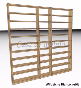 Massivholz Regal Bücherregal schmal 220x236x21cm CONTRA Wildeiche massiv weiss Bianco geölt Casa de mobila Goslar Massivholz Regal Bücherregal schmal 220x236x21cm CONTRA Wildeiche massiv weiss Bianco geölt Casa de mobila Goslar