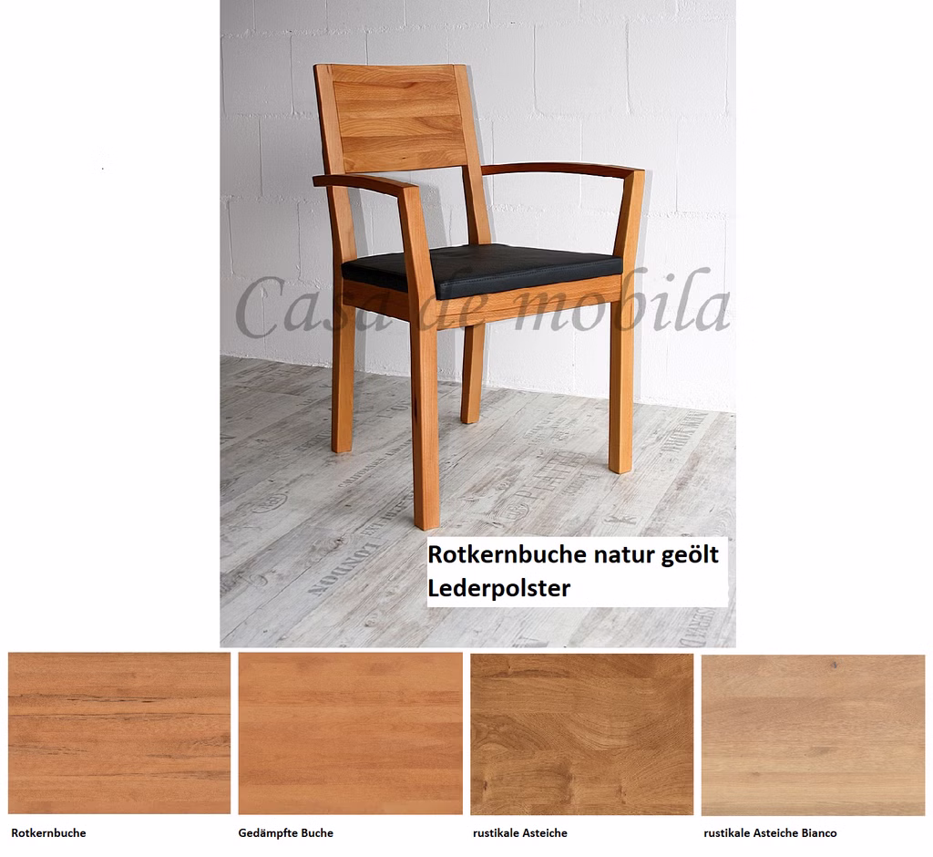 Massivholz Armlehnstuhl SILENT 1 58x90x55cm Massivholz geölt Lederpolster Linea Wimmer casademobila Massivholz Armlehnstuhl SILENT 1 58x90x55cm Massivholz geölt Lederpolster Linea Wimmer casademobila