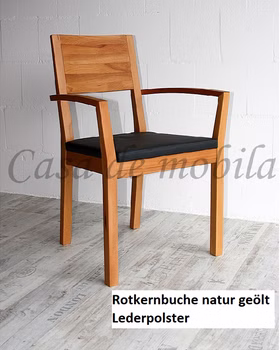 Echtholz Armlehnstuhl SILENT 1 Lederstuhl Massivholz geölt Lederpolster Linea Wimmer casademobila Echtholz Armlehnstuhl SILENT 1 Lederstuhl Massivholz geölt Lederpolster Linea Wimmer casademobila
