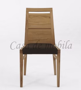 Holzstuhl Casera Rotkernbuche massiv natur geölt Lederpolster Linea Braun Wimmer casademobila Goslar