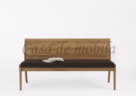 Echtholz Rotkernbuche Sitzbank CASERA 150cm geölt Lederpolster Colorado dunkelbraun mit Rückenlehne Wimmer casademobila Echtholz Rotkernbuche Sitzbank CASERA 150cm geölt Lederpolster Colorado dunkelbraun mit Rückenlehne Wimmer casademobila
