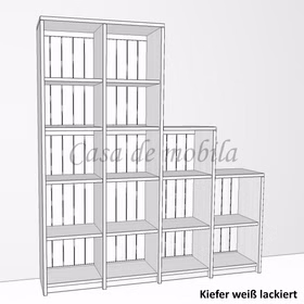 Massivholz Regal Stufenregal 181x199x33cm CONTRA kiefer massiv weiss lackiert von Casademobila Goslar Massivholz Regal Stufenregal 181x199x33cm CONTRA kiefer massiv weiss lackiert von Casademobila Goslar
