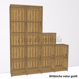 Massivholz Regal Stufenregal 181x199x33cm CONTRA wildeiche massiv natur geölt von Casademobila Goslar Massivholz Regal Stufenregal 181x199x33cm CONTRA wildeiche massiv natur geölt von Casademobila Goslar