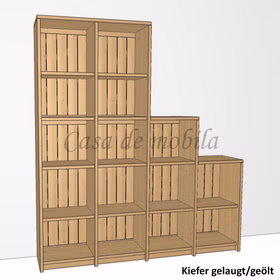 Massivholz Stufenregal 181x199x33cm CONTRA kiefer massiv gelaugt geölt von Casademobila Goslar Massivholz Stufenregal 181x199x33cm CONTRA kiefer massiv gelaugt geölt von Casademobila Goslar