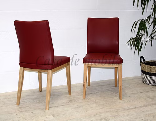Stuhl mit Leder-Polster 45x94x58cm LAURA Kernbuche massiv von Casademobila Goslar Stuhl mit Leder-Polster 45x94x58cm LAURA Kernbuche massiv von Casademobila Goslar