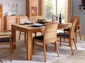 Massivholz Esszimmertisch CASERA 190x76x95cm Kernbuche massiv natur geölt Casa de mobila Goslar