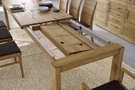 Massivholz Ausziehtisch klein Casera 130/190x95cm eiche massiv natur geölt casa de mobila Goslar Massivholz Ausziehtisch klein Casera 130/190x95cm eiche massiv natur geölt casa de mobila Goslar