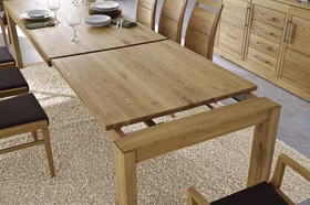 Massivholztisch ausziehbar klein Casera 130/190x95cm eiche massiv natur geölt casa de mobila Goslar Massivholztisch ausziehbar klein Casera 130/190x95cm eiche massiv natur geölt casa de mobila Goslar