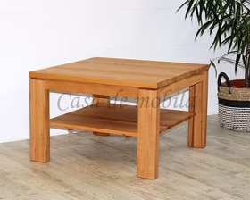 Couchtisch mit Holzplatte und Ablageboden CASERA Naturholz geölt Massivholz Wohnzimmertisch mit Ablageboden CASERA buche massiv natur geölt Casa de mobila Goslar