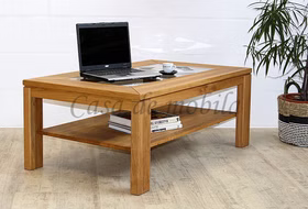Couchtisch 125x49x75cm CASERA rustikale Asteiche massiv Massivholz Couchtisch mit glasplatte 125x49x75cm CASERA rustikale Asteiche massiv von Casa de mobila Goslar