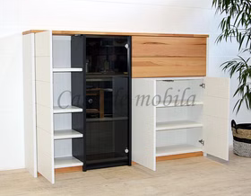 Sideboard 178x123x33cm CONTRA Kernbuche geölt / weiß / anthrazitgrau von Casademobila Goslar Sideboard 178x123x33cm CONTRA Kernbuche geölt / weiß / anthrazitgrau von Casademobila Goslar