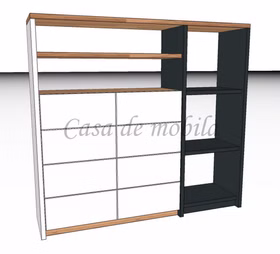 Massivholz Kommode 134x123x33cm CONTRA Kernbuche massiv geölt / weiß / anthrazitgrau von Casademobila Goslar