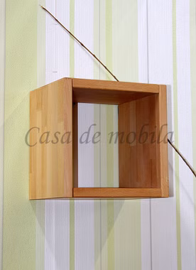 Hängeregal klein 25x25x20cm PORTLAND Kernbuche geölt Massivholz Würfelregal PORTLAND 25x25x20cm Kernbuche massiv natur geölt von Casademobila Goslar