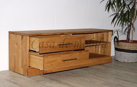 Massivholz TV-Schubladenkommode CASERA 140x47x60cm Kernbuche, Wildeiche natur oder Bianco geölt Casa de mobila Massivholz TV-Schubladenkommode CASERA 140x47x60cm Kernbuche, Wildeiche natur oder Bianco geölt Casa de mobila