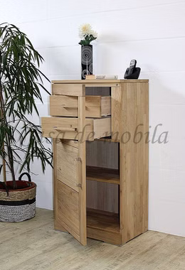 Wäschekommode CASERA 64x123x42cm Eiche massiv natur oder Bianco geölt Wimmer Casa de mobila Goslar