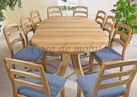 Massivholz Esstisch rund SILKE Eiche massiv geölt casademobila Goslar Massivholz Esstisch rund SILKE Eiche massiv geölt casademobila Goslar
