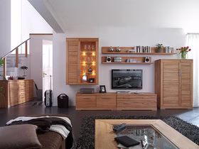 Massivholz Wohnzimmer-schrank CASERA Kernbuche massiv natur geölt Wimmer Casa de mobila Goslar