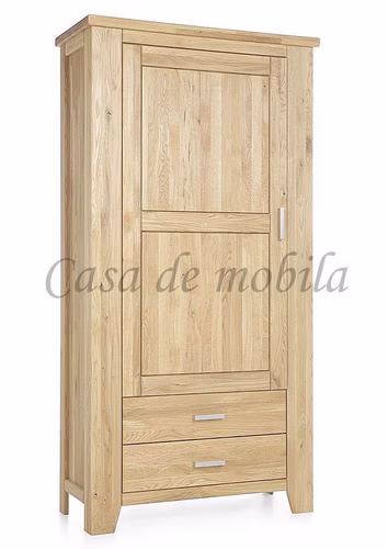 Massivholz Hochschrank links mit Schubladen LOFT 104x206x47cm Eiche massiv natur geölt Casa de mobila Goslar Massivholz Hochschrank links mit Schubladen LOFT 104x206x47cm Eiche massiv natur geölt Casa de mobila Goslar