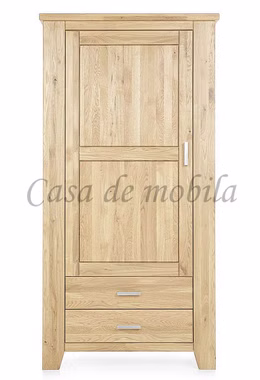 Massivholz schrank links mit Schubladen LOFT 104x206x47cm Eiche massiv natur geölt Casa de mobila Goslar