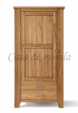 Massivholz Hochschrank links mit Schubladen LOFT 104x206x47cm Eiche massiv natur geölt Casa de mobila Goslar