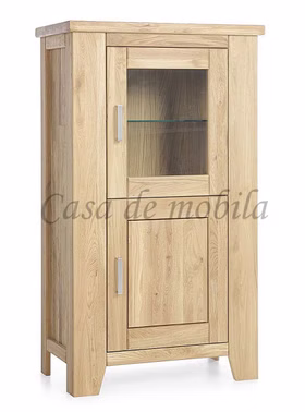 Massivholz Vitrinenschrank Klein rechts LOFT 80x139x47cm Eiche massiv natur geölt Casa de mobila Goslar Massivholz Vitrinenschrank Klein rechts LOFT 80x139x47cm Eiche massiv natur geölt Casa de mobila Goslar