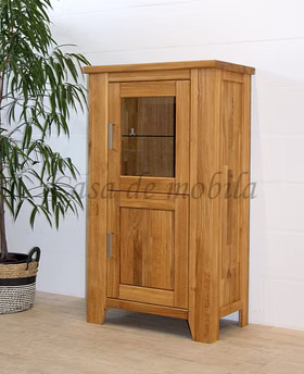 Massivholz Vitrinenschrank Klein rechts LOFT 80x139x47cm Eiche massiv natur geölt Casa de mobila Goslar Massivholz Vitrinenschrank Klein rechts LOFT 80x139x47cm Eiche massiv natur geölt Casa de mobila Goslar