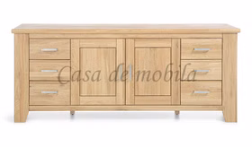 Massivholz schrank mit Schubladen Breit LOFT 202x85x47cm Eiche massiv natur geölt Casa de mobila Goslar Massivholz schrank mit Schubladen Breit LOFT 202x85x47cm Eiche massiv natur geölt Casa de mobila Goslar