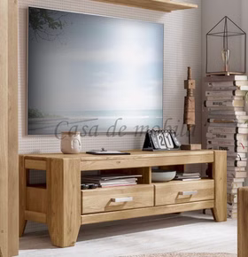 Massivholz TV-Kommode Klein LOFT 120x45x45cm Eiche massiv natur geölt Casa de mobila Goslar Massivholz TV-Kommode Klein LOFT 120x45x45cm Eiche massiv natur geölt Casa de mobila Goslar