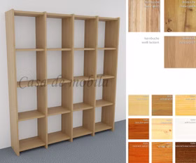 Massivholz Bücherregal 181x197x33cm CONTRA Kiefer Kernbuche Wildeiche massiv natur oder weiß Bianco geölt von Casademobila Goslar