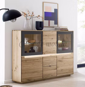 Highboard 168x136x40cm FLORENZ Wildeiche massiv Roheffekt geölt Design von Casademobila Goslar Highboard 168x136x40cm FLORENZ Wildeiche massiv Roheffekt geölt Design von Casademobila Goslar