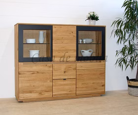 Highboard 168x136x40cm FLORENZ Wildeiche massiv Roheffekt geölt Design von Casademobila Goslar Highboard 168x136x40cm FLORENZ Wildeiche massiv Roheffekt geölt Design von Casademobila Goslar