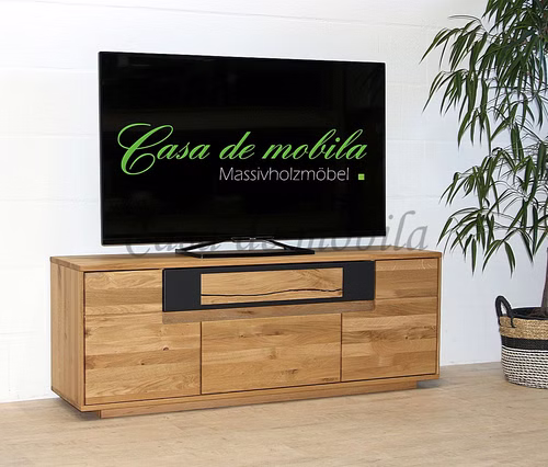 Massivholz Wohnwand FLORENZ 4teilig Wildeiche massiv geölt beleuchtet Design-Türen Massivholz Wohnwand FLORENZ 4teilig Wildeiche massiv geölt beleuchtet Design-Türen