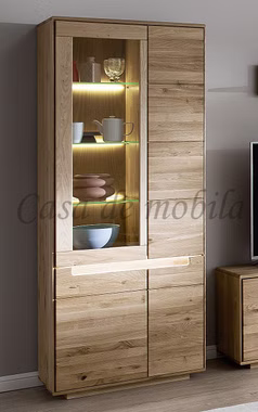 Massivholz Wohnzimmer vitrinenschrank mit beleuchtung Set FLORENZ 4teilig Wildeiche massiv geölt Casa de mobila Goslar Massivholz Wohnzimmer vitrinenschrank mit beleuchtung Set FLORENZ 4teilig Wildeiche massiv geölt Casa de mobila Goslar