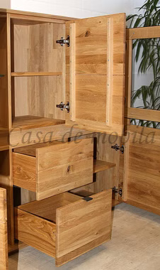 Highboard 168x136x40cm FLORENZ Wildeiche massiv Roheffekt geölt von Casademobila Goslar