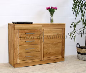 Sideboard 120x87x42cm CASERA Massivholz geölt Schubladen links von Casademobila Goslar Sideboard 120x87x42cm CASERA Massivholz geölt Schubladen links von Casademobila Goslar
