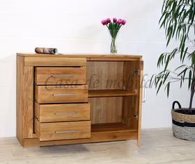 Sideboard 120x87x42cm CASERA Massivholz geölt Schubladen links von Casademobila Goslar Sideboard 120x87x42cm CASERA Massivholz geölt Schubladen links von Casademobila Goslar