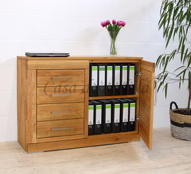 Sideboard 120x87x42cm CASERA Massivholz geölt Schubladen links von Casademobila Goslar Sideboard 120x87x42cm CASERA Massivholz geölt Schubladen links von Casademobila Goslar