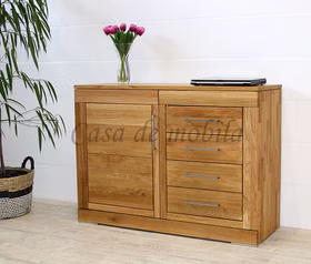 Massivholz kommode mit schubladen CASERA 120x87x42cm Asteiche natur geölt Casa de mobila Goslar Massivholz kommode mit schubladen CASERA 120x87x42cm Asteiche natur geölt Casa de mobila Goslar