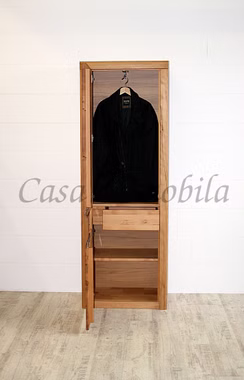 Flurschrank 71x203x40cm links SKYLINE Massivholz Bügelgriffe von Casademobila Goslar Flurschrank 71x203x40cm links SKYLINE Massivholz Bügelgriffe von Casademobila Goslar